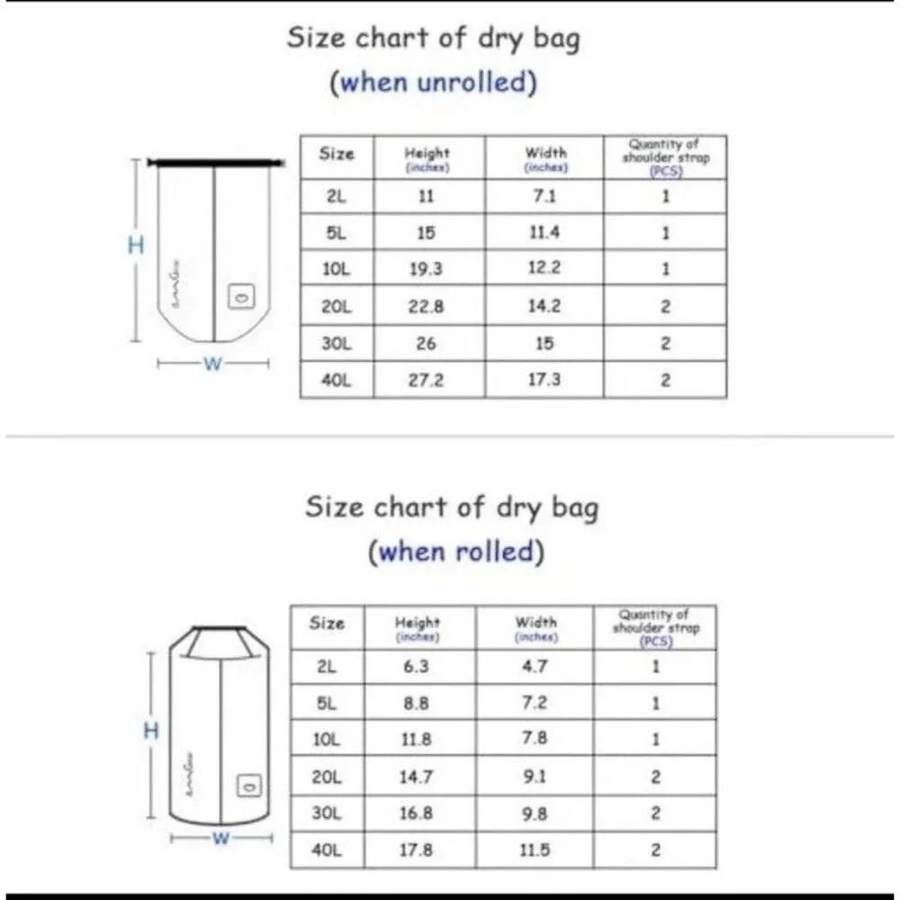OMGear Waterproof Dry Bag Backpack Waterproof Phone  Assorted Colors 5L New